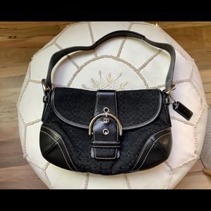 Vintage Coach Signature Canvas Soho Shoulder Bag